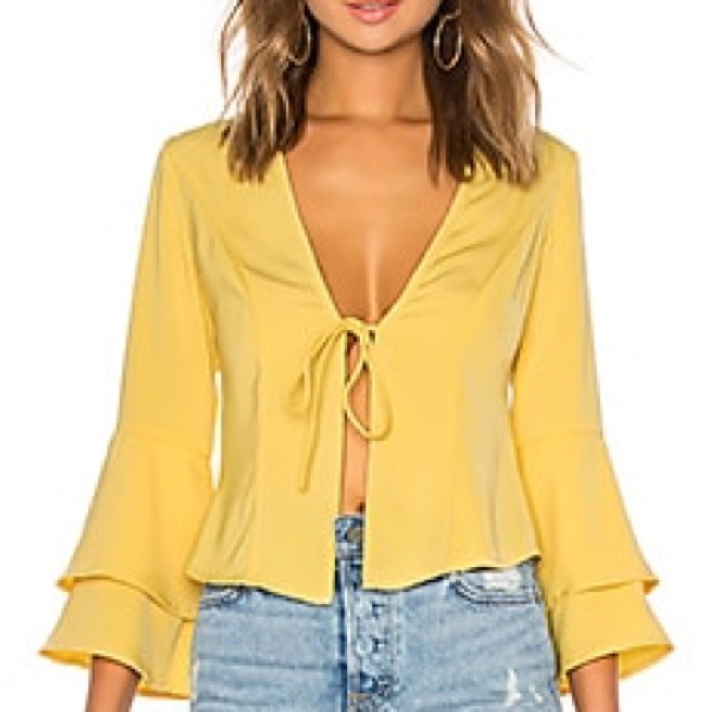 super down open front yellow top